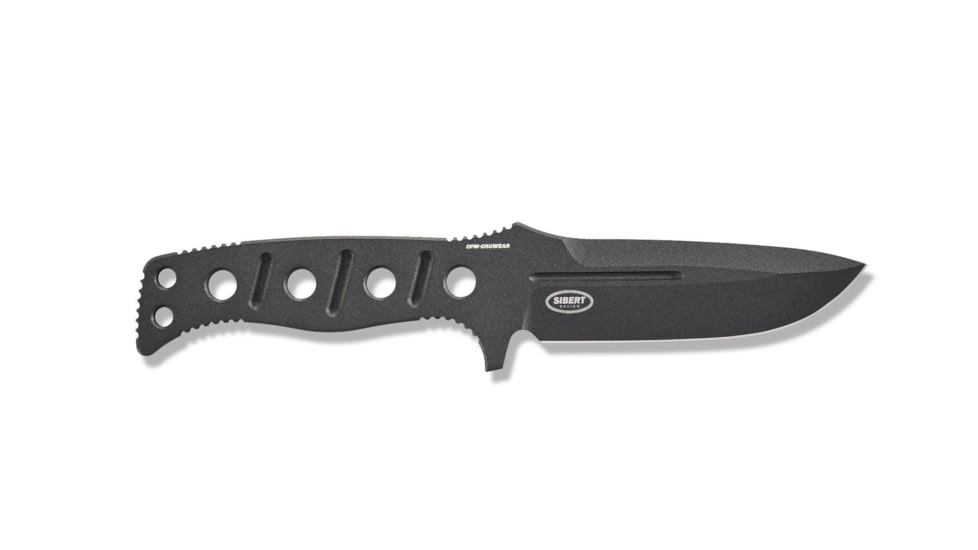 Benchmade Sibert Adamas Chord Fixed Blade Knife, 4.2in CPM-CruWear Steel Drop Point Black Coated Blade, Steel Handle, 375BK-1