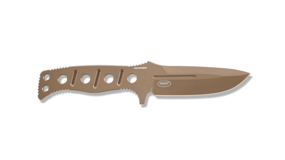 Benchmade Sibert Adamas Chord Fixed Blade Knife, 4.2in CPM-CruWear Steel Drop Point Flat Earth Coated Blade, Steel Handle, 375FE-1
