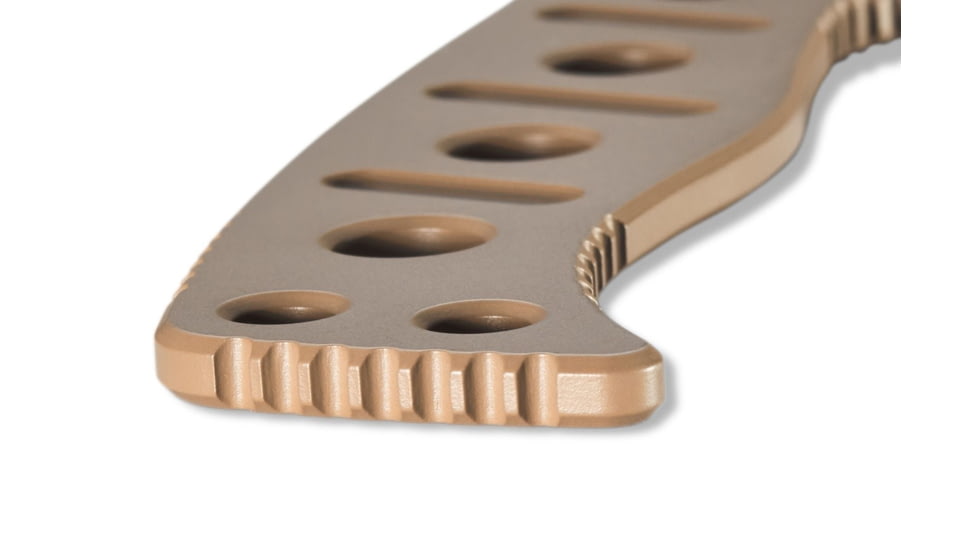 Benchmade Sibert Adamas Chord Fixed Blade Knife, 4.2in CPM-CruWear Steel Drop Point Flat Earth Coated Blade, Steel Handle, 375FE-1