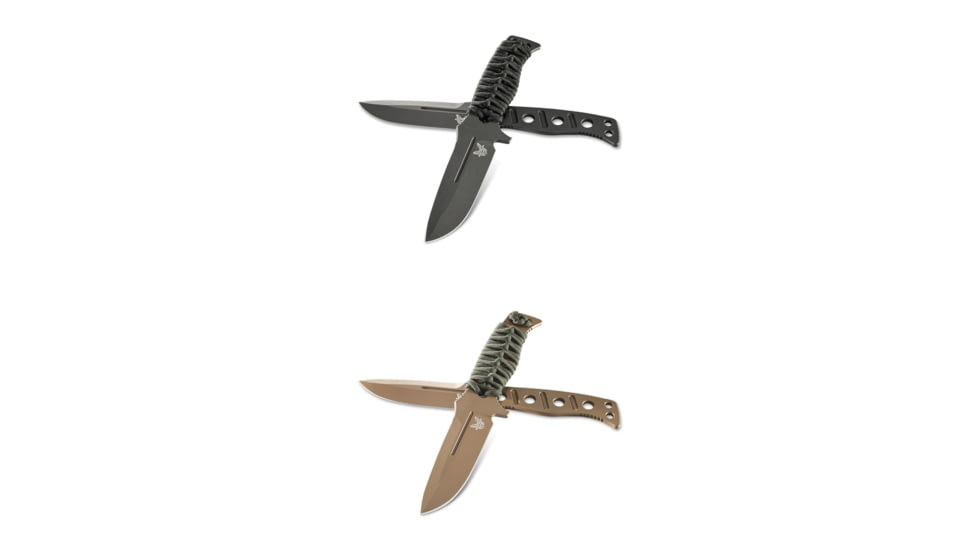 Benchmade Sibert Adamas Chord Fixed Blade Knife, Cobalt Black, Flat Earth