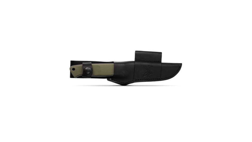 Benchmade Sibert Bushcrafter Fixed Blade Knife, 4.38in, CPM-S30V Premium Stainless Steel, Drop Point, G10, Green, 163-1