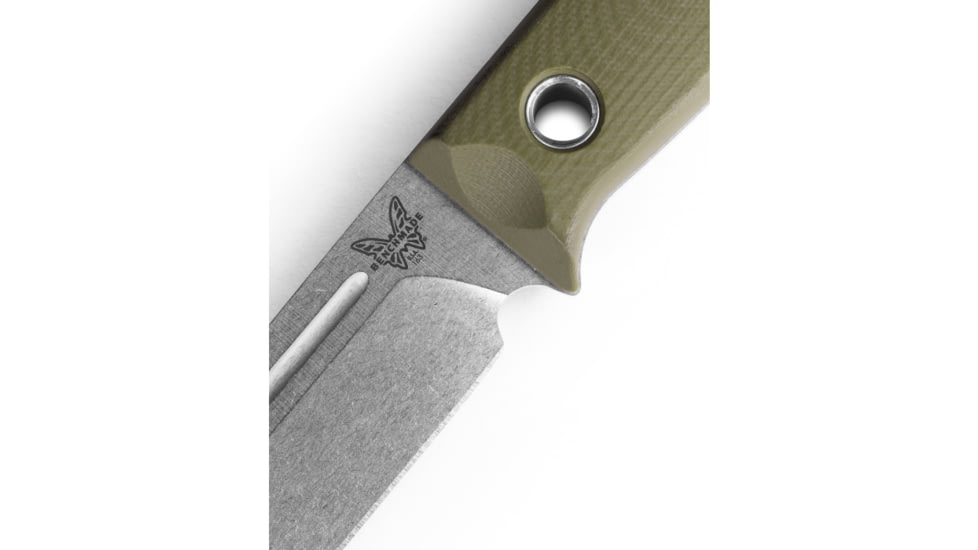 Benchmade Sibert Bushcrafter Fixed Blade Knife, 4.38in, CPM-S30V Premium Stainless Steel, Drop Point, G10, Green, 163-1
