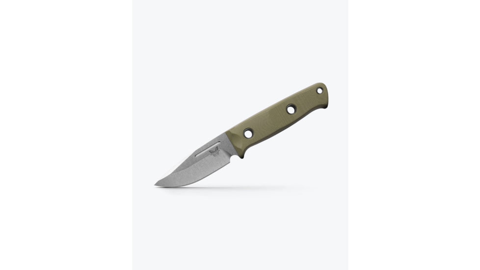 Benchmade Sibert Mini Bushcrafter Fixed Blade Knife, 3.38 in, CPM-S30V Super Premium Stainless Steel, Drop Point, G10, Green, 165-1