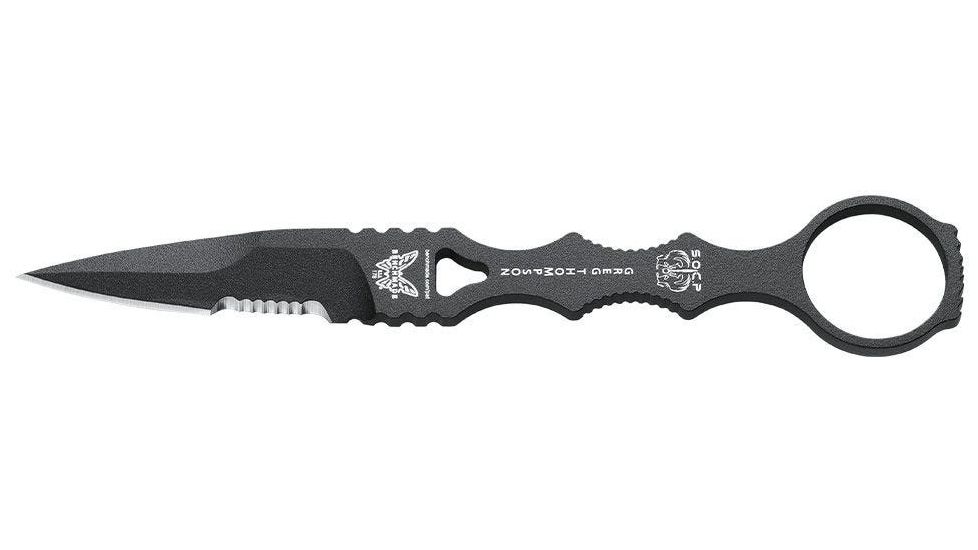 Benchmade SOCP ComboEdge Black Dagger/ Injected Molded Black Sheath with Dip Coated Clip/ Trainer Included 178SBK-COMBO