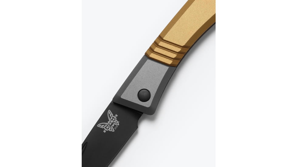 Benchmade Successor Folding Knife, 2.56 in, M390 Stainless Steel, Drop Point, 6061-T6 Aluminum, Ash Gray/ Black, 315BK-01