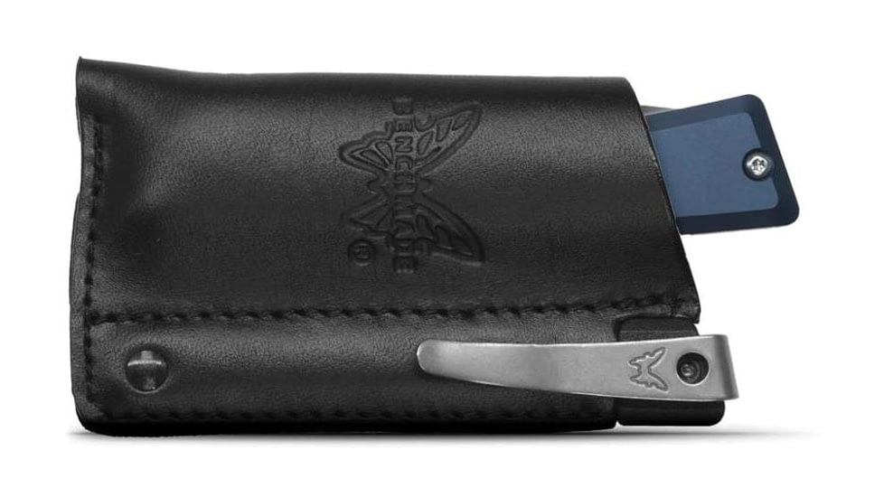 Benchmade Successor Folding Knife, 2.56in, M390 Stainless Steel, Drop-Point, 6061-T6 Aluminum, Ash Gray/ Crater Blue, 315