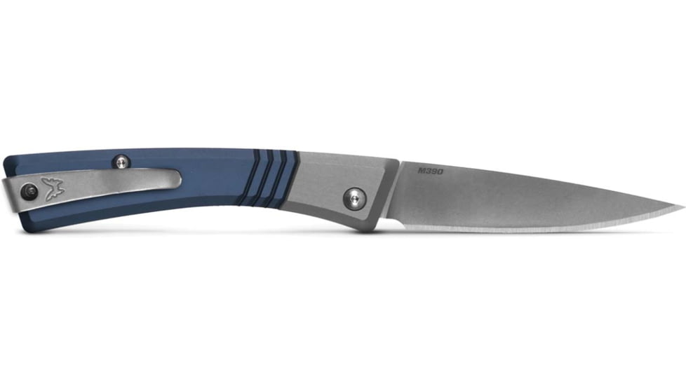 Benchmade Successor Folding Knife, 2.56in, M390 Stainless Steel, Drop-Point, 6061-T6 Aluminum, Ash Gray/ Crater Blue, 315