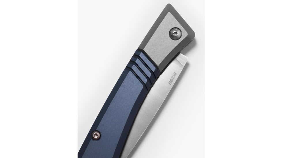 Benchmade Successor Folding Knife, 2.56in, M390 Stainless Steel, Drop-Point, 6061-T6 Aluminum, Ash Gray/ Crater Blue, 315