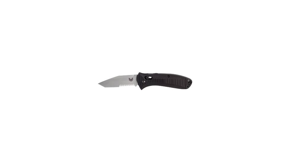 Benchmade Auto Presidio Tanto Folding Knife, Combo Edge, Bead-Blast Blade 5300S