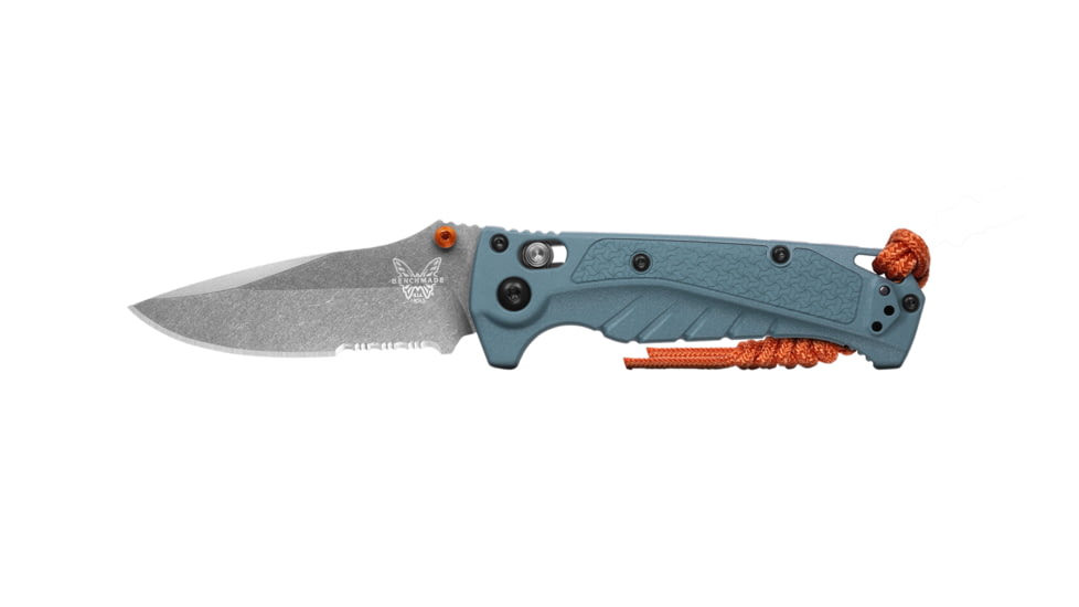 Benchmade Water Adira Mini Folding Knife, 3.21in, CPM MagnaCut Stainless Steel, Grivory, Depth Blue, Combo, 18065S