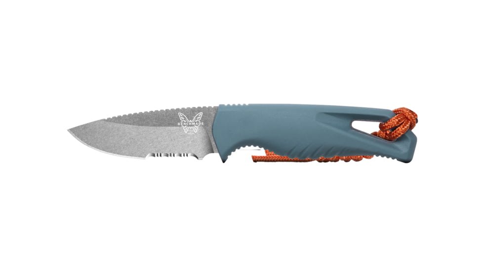 Benchmade Water Intersect Fixed Blade Knife, 2.68in, CPM MagnaCut Stainless Steel Blade, Drop Point Blade, Santoprene, Depth Blue, 18050S