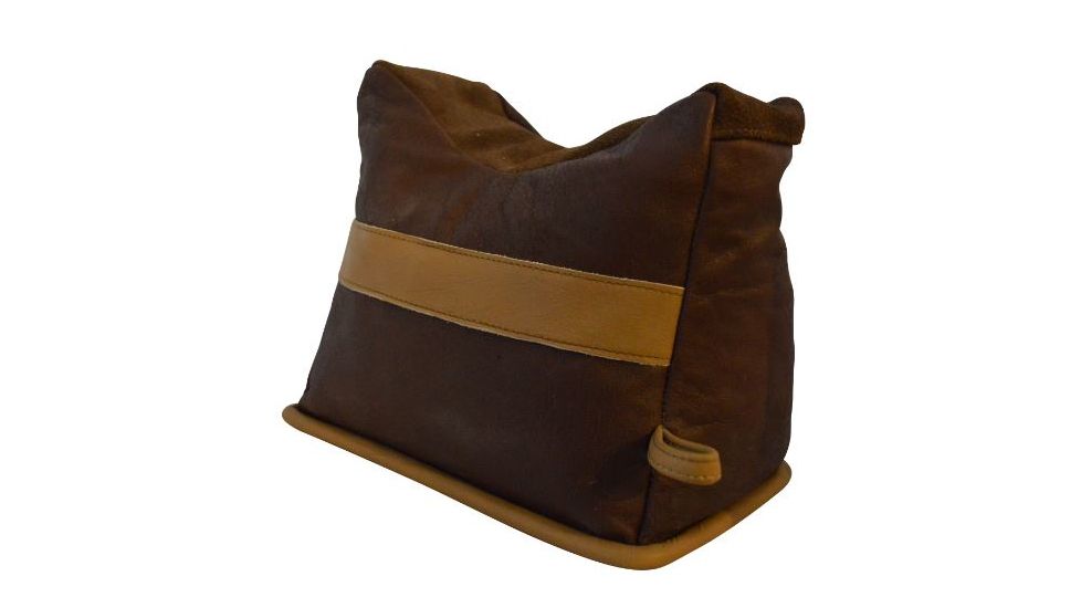 BenchMaster Rifle Rest All Leather Bison Shooting Bag - Large BMALBBLF