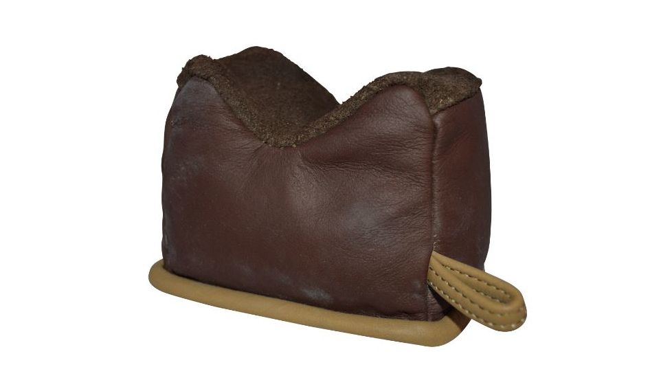 BenchMaster Rifle Rest All Leather Bison Shooting Bag - Small BMALBBSF