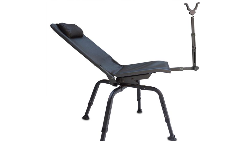 BenchMaster Rifle Rest Perfect Shot Shooting Chair with Rifle Rest, Full 360 Rotation, BMPSSC