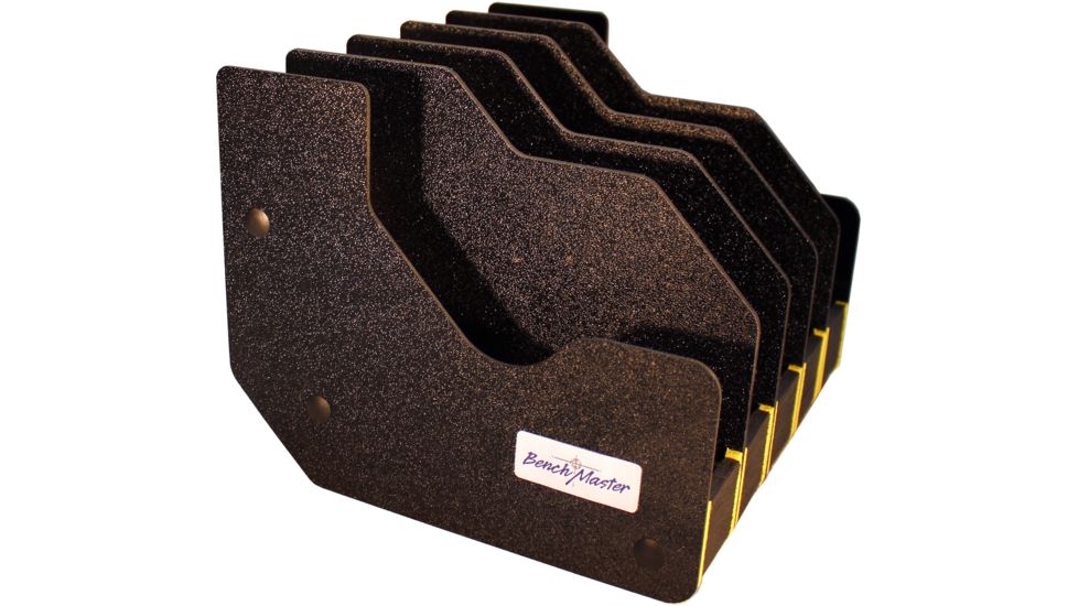 BenchMaster Rifle Rest Weapon Rack Deluxe - Five Gun Pistol Rack - Handgun Safe Storage Accessories, BMWRDM5