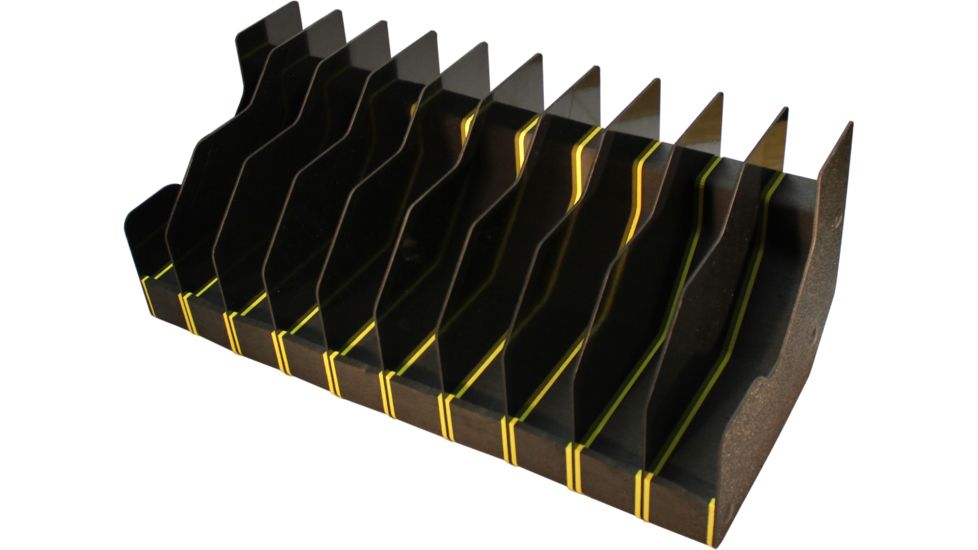 BenchMaster Rifle Rest Weapon Rack Deluxe - Ten Gun Pistol Rack - Handgun Safe Storage Accessories, BMWRDM10