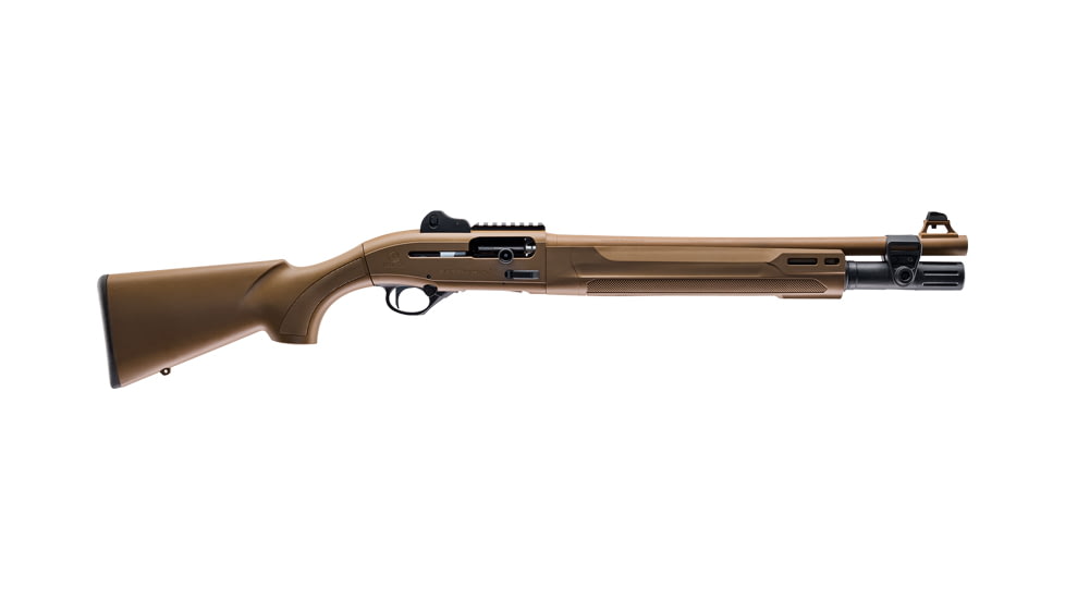 Beretta 1301 Tac C Mod2 3in Tactical Semi-Auto Shotgun, 12 Gauge, 18.5in BBL, Synthetic FDE Stock, Fiber Optic Front Sight, 5+1 Capacity, Black, J131M2CTT18F