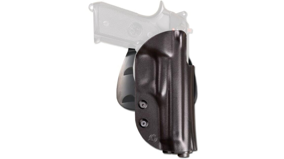 Beretta 92FS/96 ABS Polymer Paddle Holster, 92FS, 96, 92A1, 96A1, Right Hand, Black, E00811