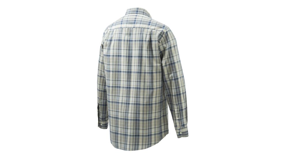 Beretta Classic Shirt, Beige &amp; Blue Check, Medium, LU210T0707013LM