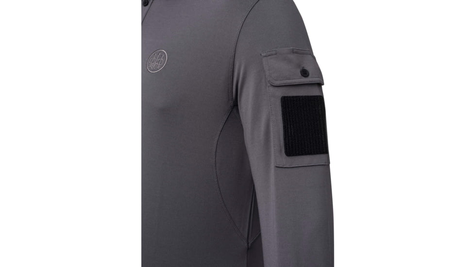 Beretta MILLER POLO LONG SLEEVE SMOKED PEARL SMALL EBB04E46