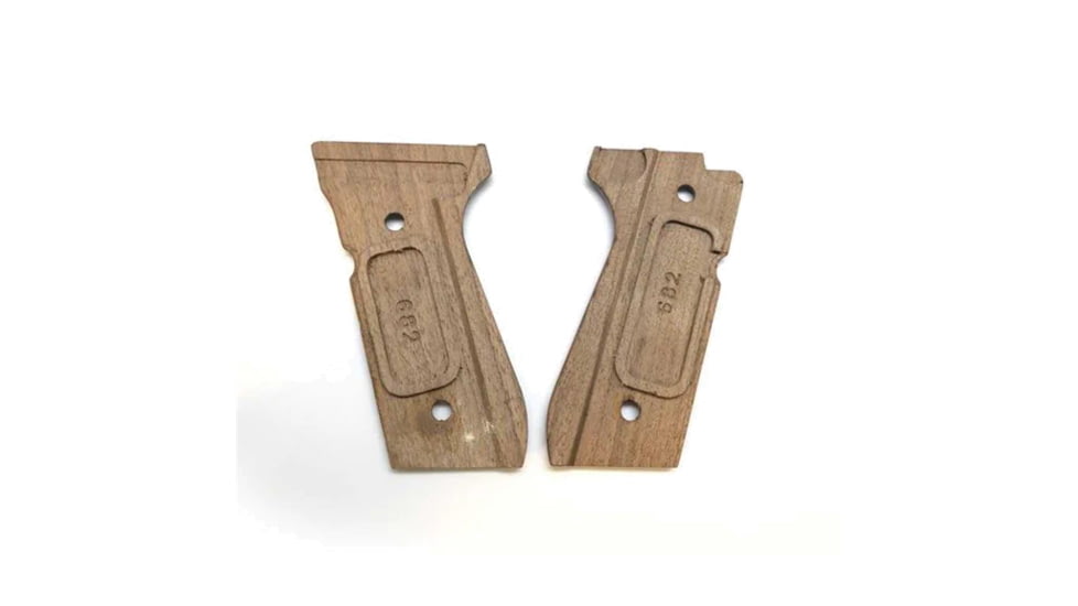 Beretta Big Trident Walnut Pistol Grip Set, 92 Series, Black, E02830
