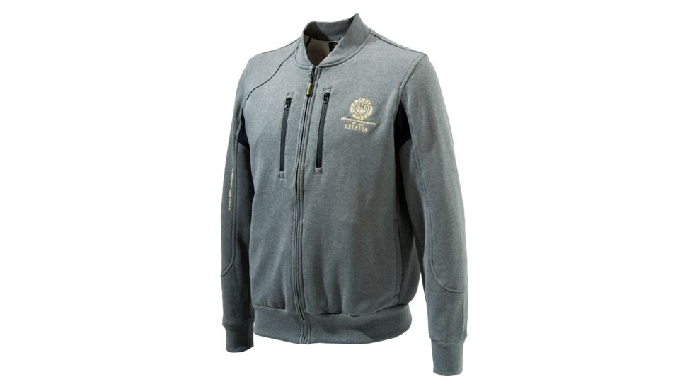 Beretta Centennial Bomber Sweatshirt,Grey Melange,XL FU131T09910915XL