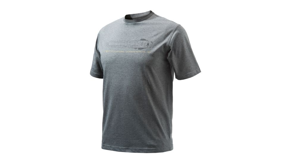 Beretta Centennial Pistol T-Shirt,Grey Melange,Large TS441T09620915L