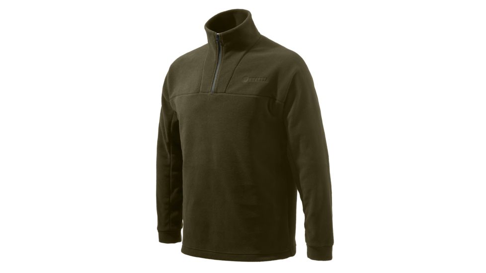 Beretta Half Zip Fleece, Chocolate, Small, P3311T1434081CS