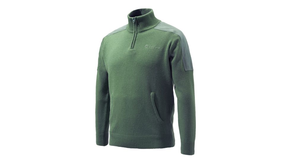 Beretta Half Zip Sweater, Green, Extra Large PU431T11940715XL