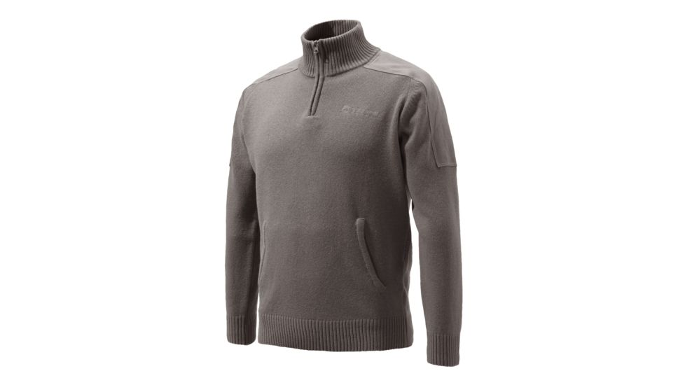 Beretta Half Zip Sweater, Brown Melange, XXXL PU431T1194080PXXXL