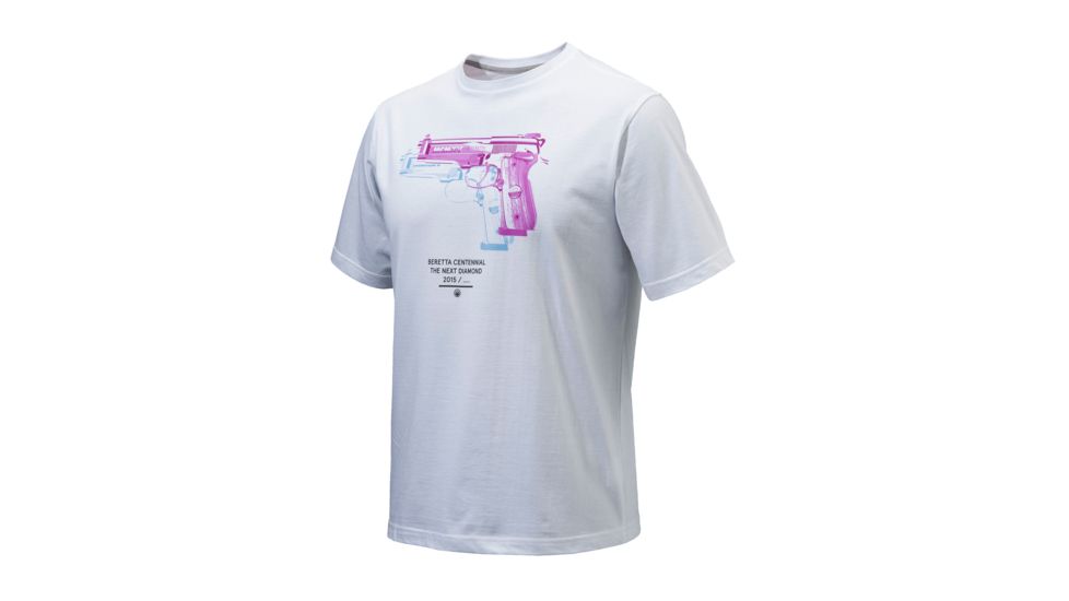 Beretta Icon Centennial T-Shirt,White,Large TS461T09620100L