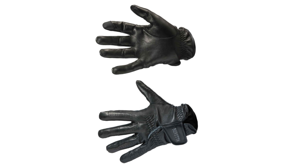 Beretta Leather Shooting Gloves - Men's, Black/Grey, Small, GL013L01060903S