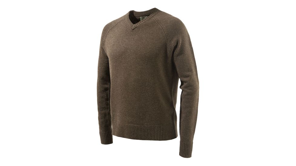 Beretta Men's Classic V-neck Sweater Brown Small