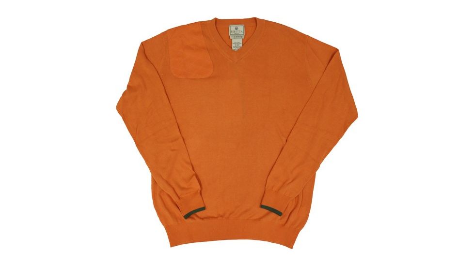 Beretta Mens Country Classic V-neck Sweater Orange Medium