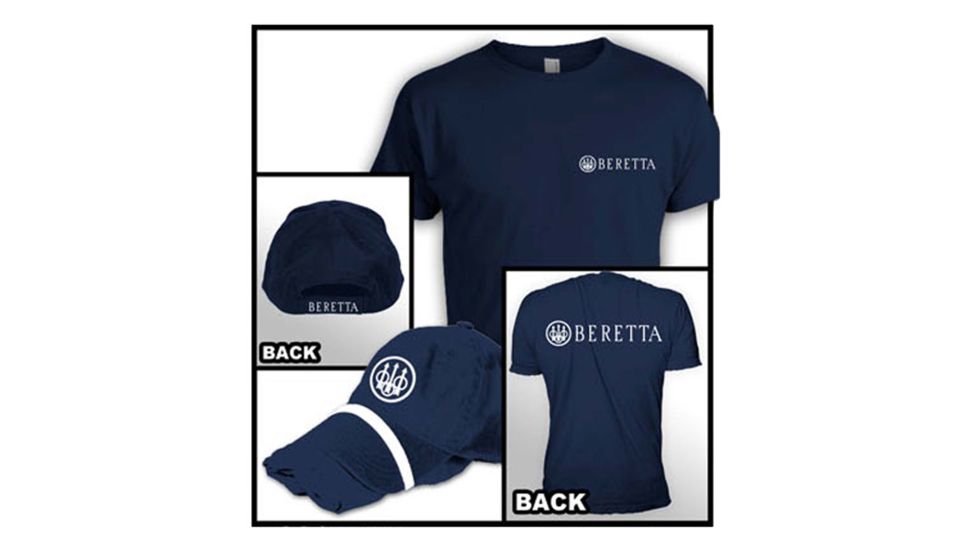 Beretta Mens Hat/T-Shirt Combo Roll Up,Navy,3XL TC0170850504XXXL