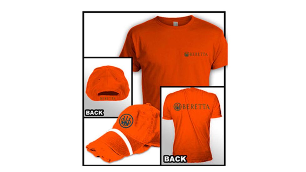 Beretta Mens Hat/T-Shirt Combo Roll Up,Orange,2XL TC0170850411XXL