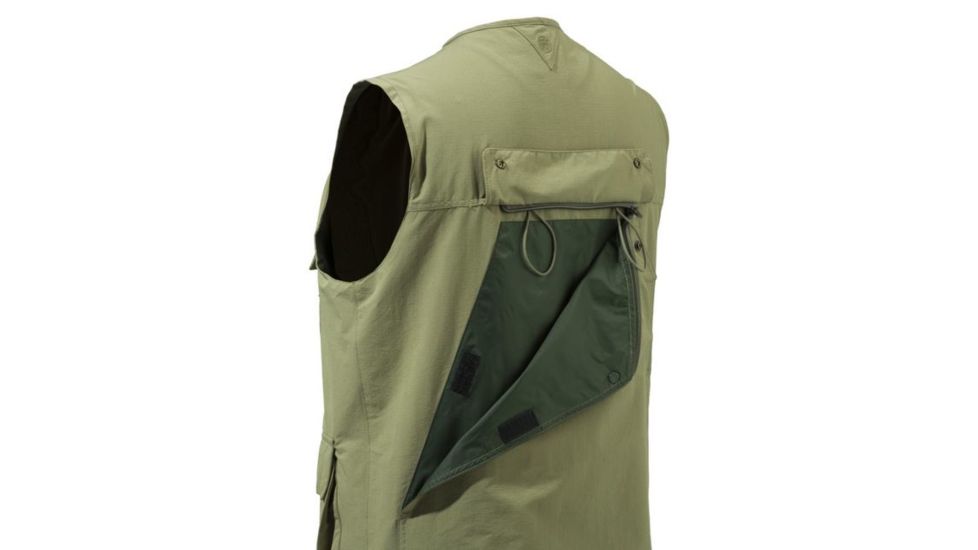Beretta Mens Quick Dry Vest w/Game Bag,Green,Medium GU322T04400715M