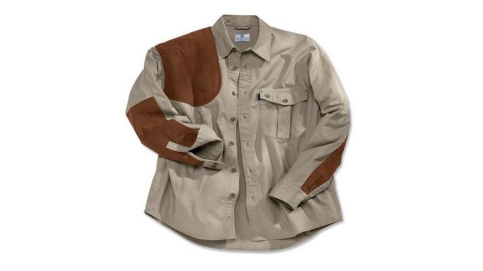 Beretta Mens Upland Canvas Overlay Shooting Shirt,Tan/Brown,L LU24769887L