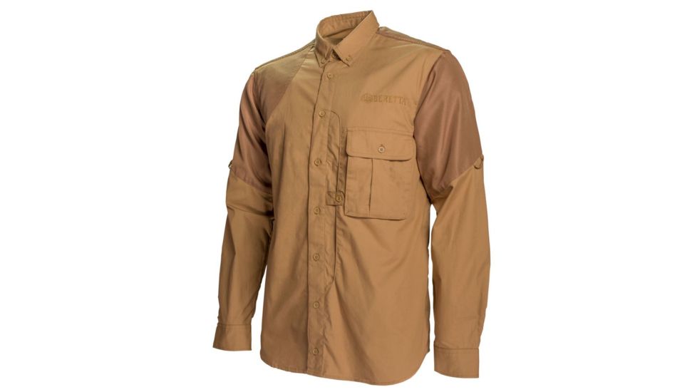 Beretta Mens Upland Front Load Shirt,Light Brown,Brown,XL LU611T11840871XL