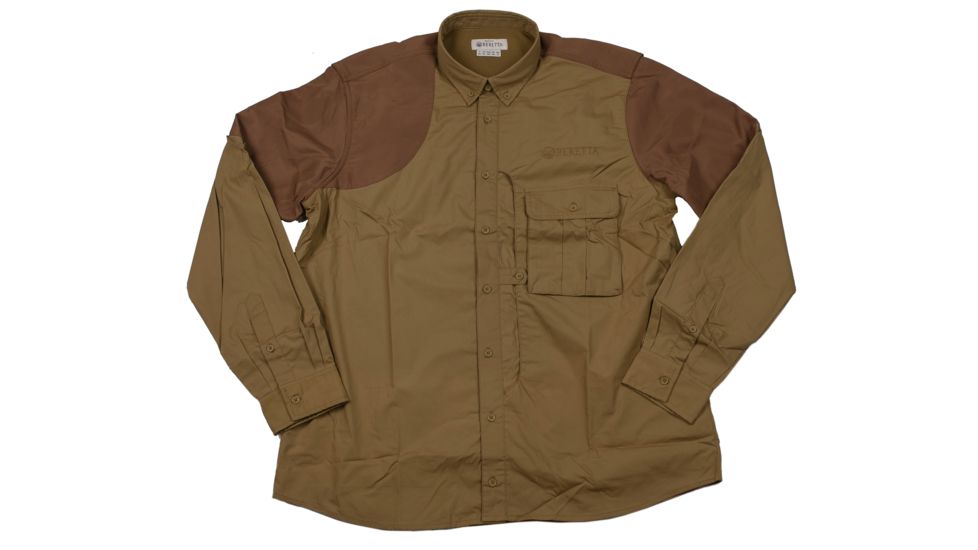Beretta Mens Upland Front Load Shirt,Light Brown,Brown,XL LU611T11840871XL