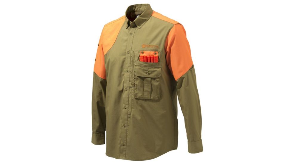 Beretta Mens Upland Front Load Shirt,Light Brown/Orange,XL LU611T1184081GXL