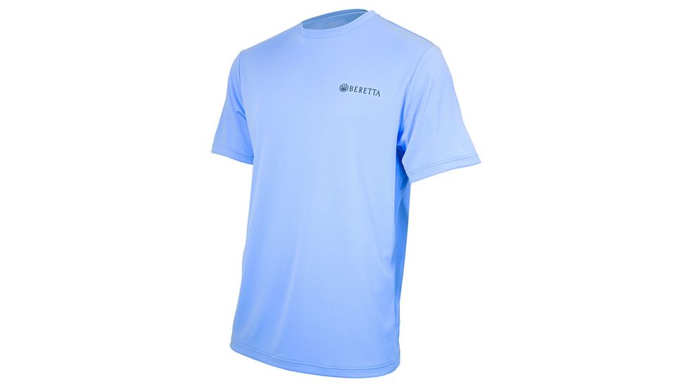 Beretta Mens US Tech Short Sleeve T-Shirt, Light Blue, Large TS541T13220586L