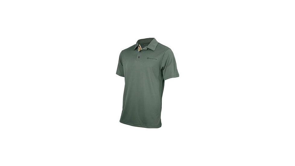 Beretta Mens US Tech Short Sleeved Polo T-Shirt, Green, Small MT231T13220715S