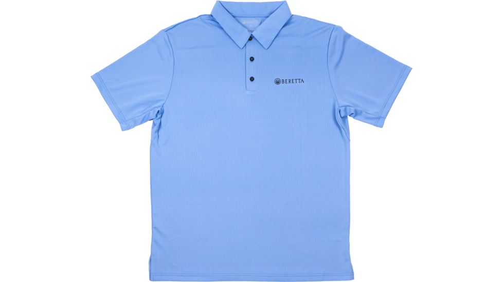Beretta Men's US Tech Short Sleeved Polo T-Shirt, Light Blue, Extra Large MT231T13220586XL