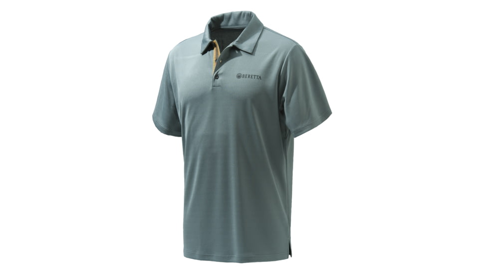 Beretta Mens US Tech Short Sleeved Polo T-Shirt, Grey Castlerock, Medium MT231T13220911M