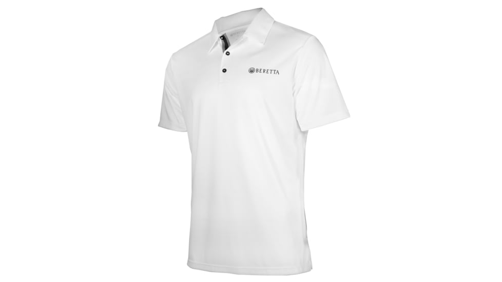 Beretta Men's US Tech Short Sleeved Polo T-Shirt, White, 2XL MT231T1322015BXXL