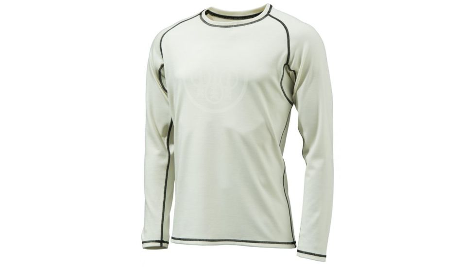 Beretta Mens X Warm Long Sleeve Merino T Shirt,Natural Wool Melange,L IM081T06580191L