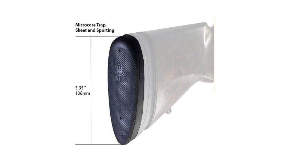 Beretta Micro-Core Competition Recoil Pad - Trap, 28mm/1.11in, Black, E73030