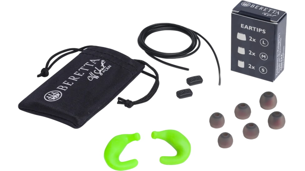 Beretta Mini Headset E2 Ear Plug, Green Fluorescent, CF121D004307FFUNI