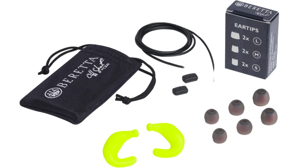 Beretta Mini Headset E2 Ear Plug, Yellow Fluorescent, CF121D004302FFUNI